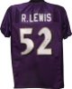 Ray Lewis signed Purple Custom Stitched Pro Style Football Jersey XL w/ #52 - JSA Hologram