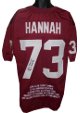 John Hannah signed Crimson TB Custom Stitched Football Jersey CHOF 99 w/ Embroidered Stats XL- JSA Hologram