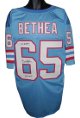 Elvin Bethea signed Blue TB Custom Stitched Pro Style Football Jersey dual 8X Pro Bowl & HOF 2003 XL