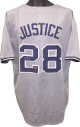 Dave/David Justice signed Gray TB Custom Stitched Pro Baseball Jersey 2000 WS Champs XL- MAB Hologram