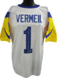 Dick Vermeil signed White TB Custom Stitched Pro Style Football Jersey w/ dual Coach & Super Bowl XXXIV Champions XL