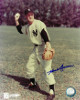 Hank Bauer signed New York Yankees 8x10 Photo (deceased- throwing)