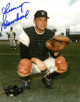 Johnny Blanchard signed New York Yankees 8x10 Photo (catching-2 line sig-deceased)