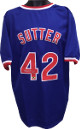 Bruce Sutter signed Blue TB Custom Stitched Baseball Jersey w/ HOF 2006 XL- MAB Hologram