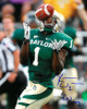 Kendall Wright signed Baylor Bears 8x10 Photo #1 Go Bears (green jersey catch)