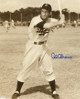 Cal Abrams signed Brooklyn Dodgers Vintage Sepia 8x10 Photo (full view batting-deceased)