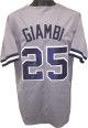 Jason Giambi signed Gray TB Custom Stitched Pro Baseball Jersey XL- Leaf Authentics Hologram