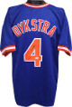 Lenny Dykstra signed Blue TB Custom Stitched Baseball Jersey Nails XL- JSA Hologram