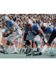 Mike Munchak signed Houston Oilers 8x10 Photo HOF 2001 (horizontal blue jersey)- Munchak Hologram