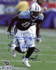 Kevin Dyson signed Tennessee Titans Action 8x10 Photo w/ triple Music City Miracle, 01/08/00 & AFC Champs!!