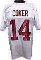 Jake Coker signed White Custom Stitched Football Jersey #14 XL