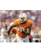 Derek Barnett signed Tennessee Volunteers 8x10 Photo #9- PSA Hologram (horizontal orange jersey run)