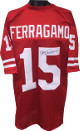 Vince Ferragamo signed Red TB Custom Stitched College Football Jersey XL- JSA Witnessed Hologram