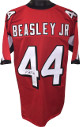 Vic Beasley, Jr. signed Red Custom Stitched Pro Style Football Jersey #44 XL minor spot- JSA Witnessed Holo WP411759