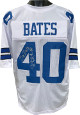 Bill Bates signed White Custom Stitched Pro Style Football Jersey #40 3X Super Bowl Champs- JSA Hologram