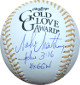 Mike Matheny signed Official Major League Gold Glove Award Baseball dual John 3:16 4X GGW (St. Louis Cardinals)