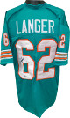 Jim Langer signed Teal TB Custom Stitched Pro Style Football Jersey XL (black sig)- Beckett Hologram #C98937