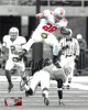 Chris "Beanie" Wells signed Ohio State Buckeyes Spotlight 8X10 Photo #28 (leap vs Illinois-black sig)