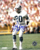 Lem Barney signed Detroit Lions 8x10 Photo #20 HOF 92 (white jersey)