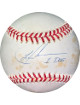 Lance Johnson signed RONL Rawlings Official National League Baseball 1 DOG minor tone spots- JSA Hologram #EE41651(Mets/Cubs)