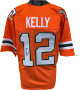 Jim Kelly signed Miami Orange TB Custom Stitched College Style Football Jersey XL- JSA Witnessed Hologram