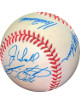 David Wells/Chris Hoiles/Jeff Huson signed ROAL Rawlings OFC American League Baseball minor tone +2- JSA #EE62977 (94 Orioles)