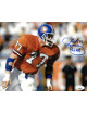 Karl Mecklenburg signed Denver Broncos 8X10 Photo Phil 4:8- JSA Hologram