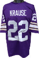 Paul Krause signed Purple TB Custom Stitched Pro Style Football Jersey HOF 98 XL- Beckett Hologram #F78154