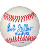 Bob Feller signed Wilson Official Collegiate Baseball HOF '62 bleed- JSA #II11971 (Cleveland Indians)