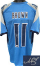 AJ (A.J.) Brown signed Light Blue Custom Stitched Pro Style Football Jersey #11 XL- JSA Witnessed