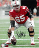 Pat Elflein signed Ohio State Buckeyes 8X10 Photo #65 (vertical/red jersey)