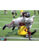 Santonio Holmes signed Ohio State Buckeyes 8x10 Photo #4 (Touchdown Dive)