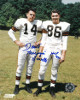 Dante Lavelli signed Cleveland Browns 8x10 Photo dual Gluefingers/HOF 1975