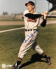 Al Rosen signed Cleveland Indians 8x10 Photo #7 (swing)