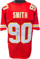 Neil Smith signed Red Kansas City Custom Stitched Pro Style Football Jersey #90 XL- JSA Witnessed