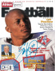 Eddie George signed Tennessee Oilers 8x10.5 Athlon Sports 1998 Pro Football Cover #27- Beckett Witnessed (Titans)