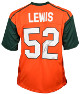 Ray Lewis signed Miami Orange Custom Stitched College Football Jersey XL- JSA Witnessed