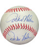 Dickie Noles signed Wilson Official Major League Baseball (signed twice) minor tone spots (Phillies/Cubs)