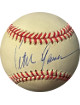 Peter Gammons signed RONL Rawlings Official National League Baseball minor tone spots- JSA #NN13630 (Baseball sportswriter/ESPN)