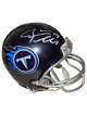 Ryan Tannehill signed Tennessee Titans Riddell Navy Mini Helmet #17- Beckett Witnessed