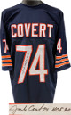 Jim Covert signed Chicago Navy TB Custom Stitched Pro Style Football Jersey #74 HOF 20 XL- Beckett/BAS #V29463