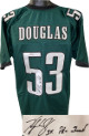 Hugh Douglas signed Philadelphia Green TB Custom Stitched Pro Style Football Jersey 3X Pro Bowl XL- PSA Hologram