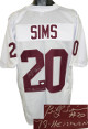 Billy Sims signed Oklahoma White Custom Stitched College Football Jersey #20 78 Heisman XL- JSA Witnessed