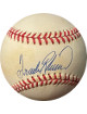 Frank Robinson signed ROAL Rawlings Official American League Baseball minor tone spots- Beckett Review (Baltimore Orioles)