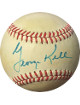 George Kell signed RONL Rawlings Official National League Baseball toned (Detroit Tigers)