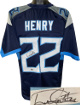 Derrick Henry signed Tennessee Navy Custom Stitched Pro Style Football Jersey #22 XL- Beckett Witnessed