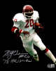 Billy Sims signed Oklahoma Sooners 8x10 Photo #20 78 Heisman- Beckett Witnessed Hologram (black background/action)