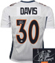 Terrell Davis signed Denver White Custom Stitched Pro Style Football Jersey #30 SB Champs XL- JSA Witnessed Hologram