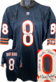 Maury Buford signed Official Wilson NFL Authentic Onfield Jersey- Beckett Review- Navy/Chicago Bears #8- Size 44