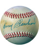 Johnny Blanchard signed ROAL Rawlings Official American League Baseball toned (New York Yankees)